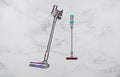 Dyson V7 Advanced Cordless Stick Vacuum Cleaner - Silver - Light Weight to Clean up high, Battery Operated, Portable