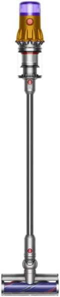 Dyson V12 Detect Slim Cordless Vacuum Stick Cleaner - Yellow/Iron, HEPA Filter, Bagless, Up to 60 Min Runtime, Rotating Brushes, Battery Operated, 2-Year Warranty, with 5AVE Microfiber Cloth