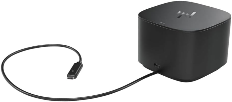 Genuine HP Thunderbolt Dock 120W G2-2UK37ET/ 2UK38ET/ 2UK38UT/ 9LL35AA Multiport Docking Station for Laptop Dual Displays, w/ 120W Power Supply, HDMI Cable, DisplayPort to HDMI Adapter, USB-C Cable