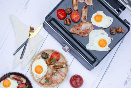 Sizzle 14' Electric Griddle, 500F High Heat Kitchen Grill with Nonstick Plate, Low-Smoke Technology, Edge-to-Edge Heating, Family-Sized Capacity, Countertop Cooking ToolIndoor,1450 W (GR100GDL)