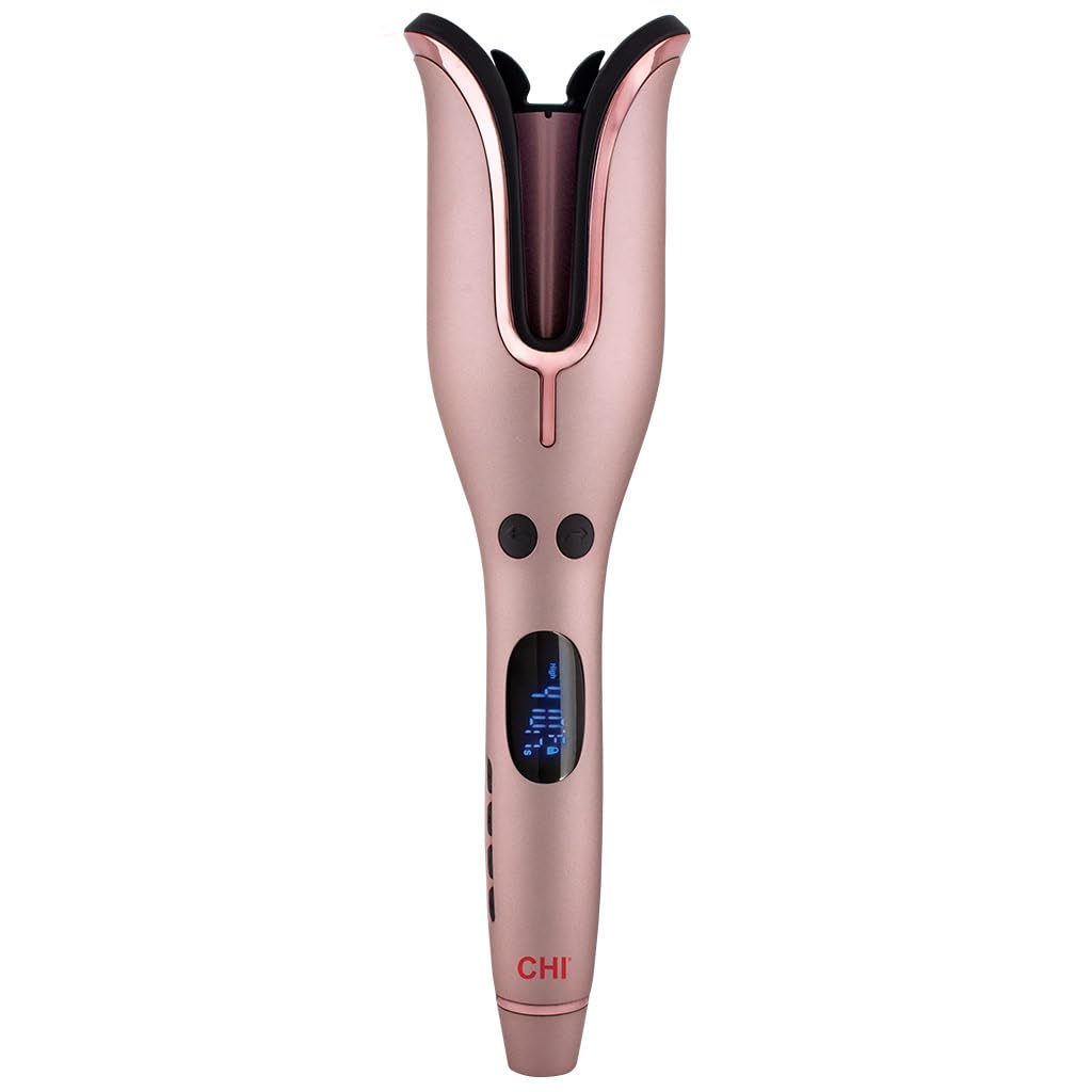 CHI Spin N Curl 1″ Ceramic Rotating Curling Iron, Adjustable Preset Heat Settings for All Hair Types, Salon-Quality Curls & Waves, Auto Shut-Off, Tangle Protection, Rose Gold