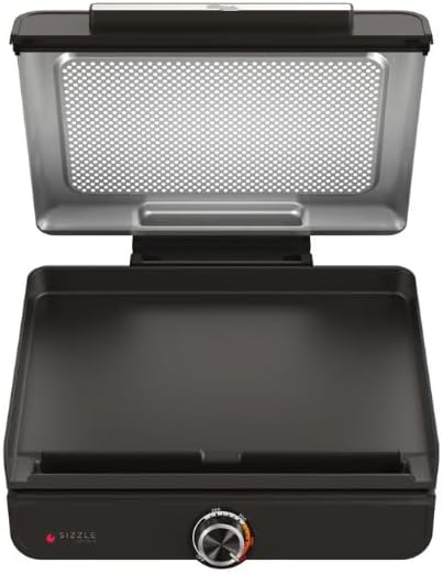 Sizzle 14' Electric Griddle, 500F High Heat Kitchen Grill with Nonstick Plate, Low-Smoke Technology, Edge-to-Edge Heating, Family-Sized Capacity, Countertop Cooking ToolIndoor,1450 W (GR100GDL)