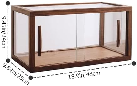 Bakery Display Case, Wood Countertop Cabinet with Glass Doors, Pastry Display Case for Baked Goods Cookie Dessert Cupcake