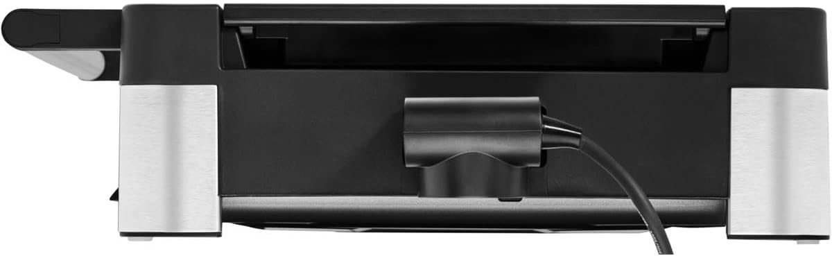 WMF Lono Elektro Tischgrill mit Glasdeckel, Indoor Grill, Tischgrill elektrisch mit Deckel, beschichtete Grillplatte, 2200 Watt, edelstahl matt