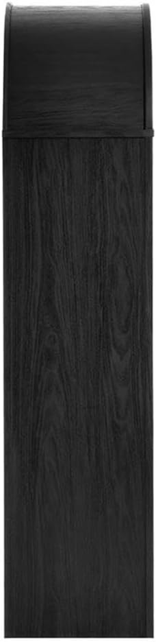 Modway Evie Arched Display Cabinet in Black Oak - Modern Tall Storage Cabinet with Shelves - Sophisticated Glass Door Bookcase - Elegant Living Room and Hallway Accent Cabinet