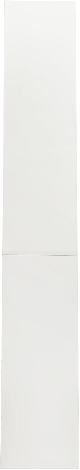 71' Wooden Melamine Finish Showcase Cabinet, Lego Display Case with 4-Tier Shelves, Lego Display Shelves with 3 Side Drawers for Living Rooms, Home Offices, Kitchens, White