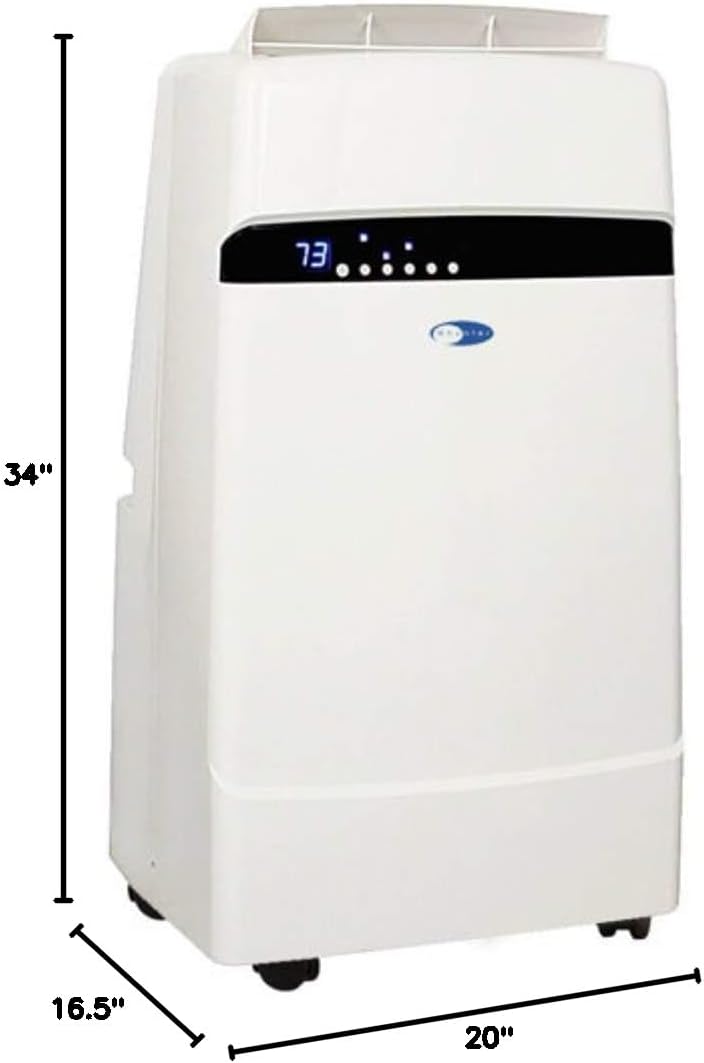 Whynter ARC-12SD 12,000 BTU (6,936 BTU SACC) Dual Hose Cooling Portable Air Conditioner, Dehumidifier, and Fan with Storage bag, up to 400 sq ft in White
