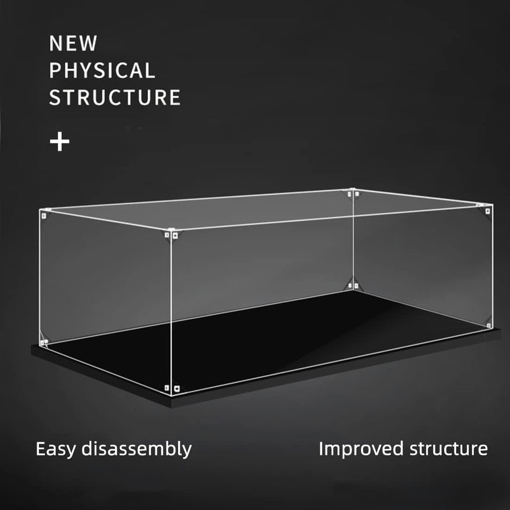 Display Box Compatible with Lego 10284 Camp Nou Stadium, Dustproof Display Case (3mm Thickness, 55x50x25cm, Transparent)