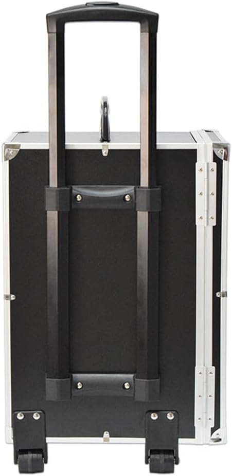 Rolling Jewelry Trolley Case with Drawers Sturdy Case for Travel and Vendor Showes Jewels Sets Display Organizer (Black)