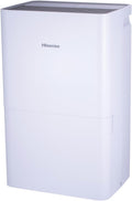 Hisense Energy Star 50-Pint Portable Dehumidifier with Auto-Shutoff and Timer, Home Dehumidifier and Moisture Absorber For Basement, Garage, Living Room in White