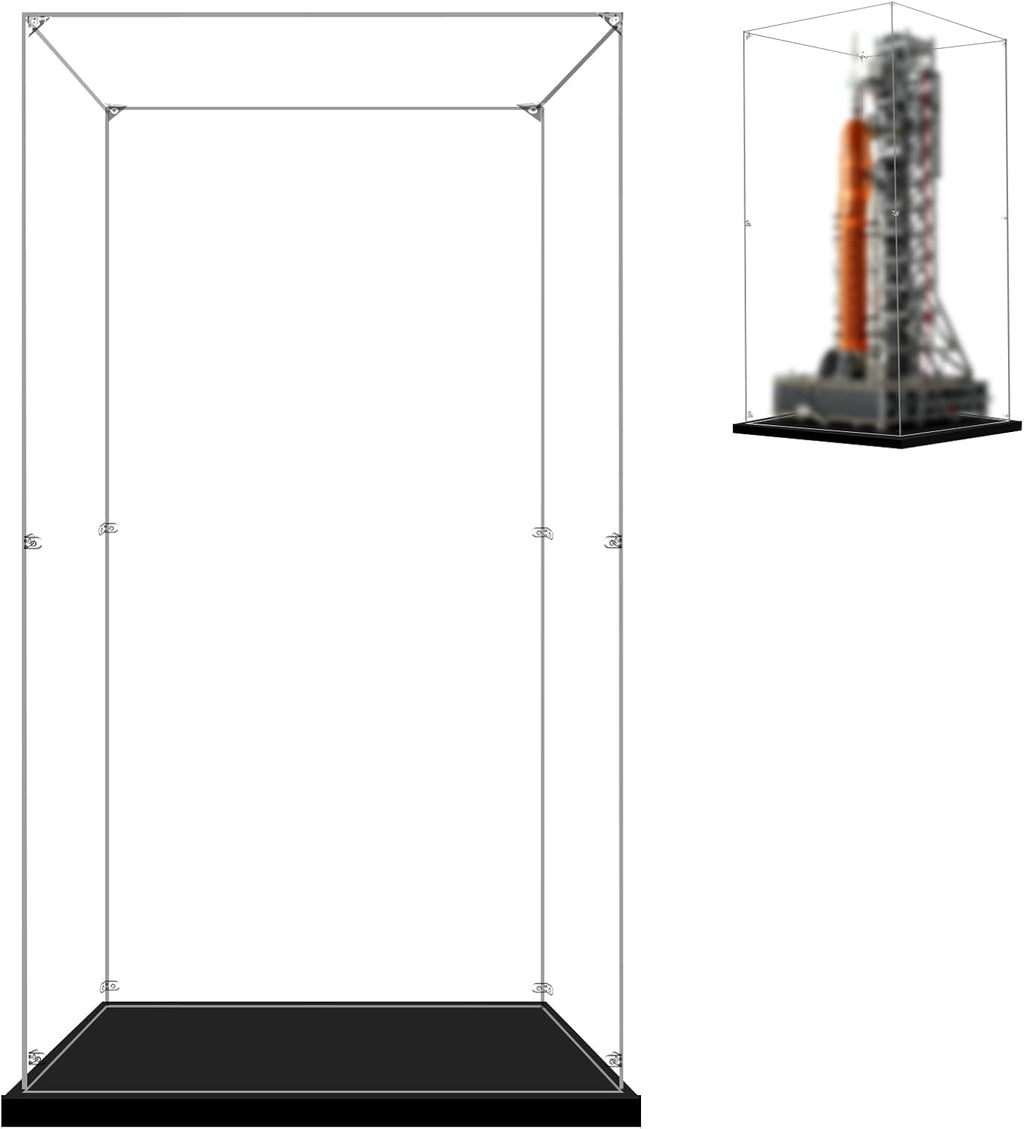 Display Case for Lego 10341 NASA Artemis Space Launch System, 13.77x12.99x29.52inches (35x33x75cm), Protect Your Collectibles from Dust with a Clear Showcase