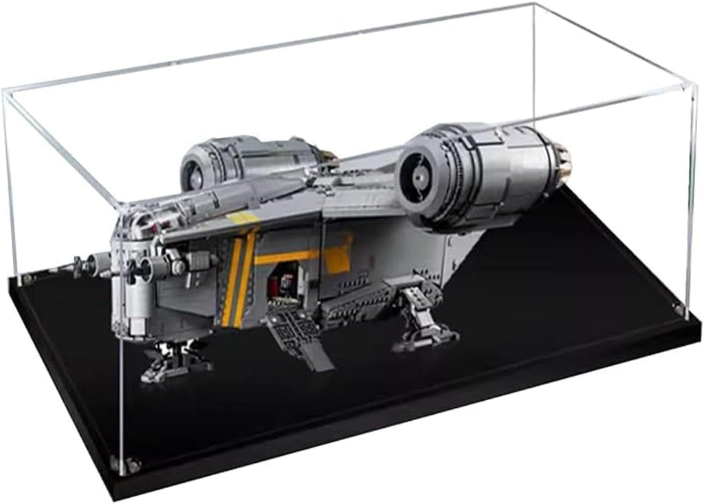 Display Case for Lego The Razor Crest 75331, Dustproof, UV-Protected, Custom Fit Showcase, Gifts for Lego Lovers (Transparent 3mm-75*55*30)
