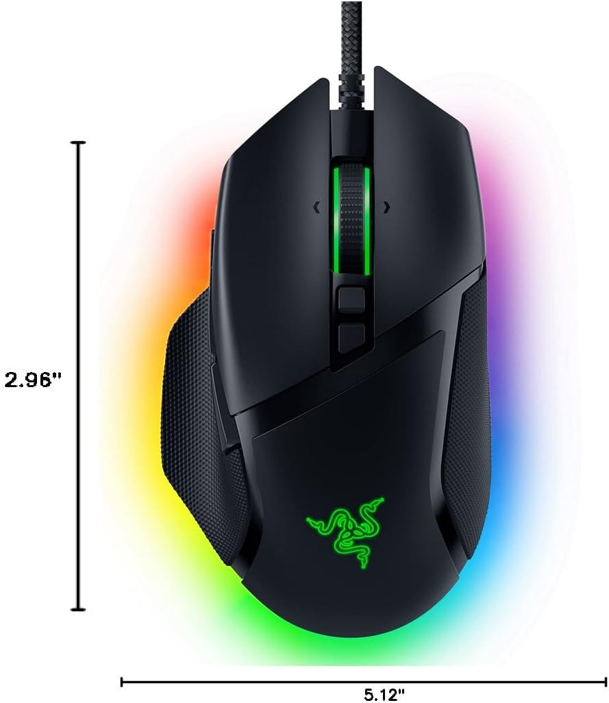 Razer Basilisk V3 Customizable Ergonomic Gaming Mouse: Fastest Gaming Mouse Switch-Chroma RGB Lighting-26K DPI Optical Sensor-11 Programmable Buttons-HyperScroll Tilt Wheel-Classic Black,(Pack of 10)