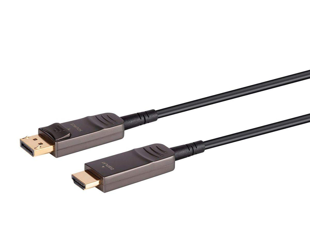 Monoprice DisplayPort 1.2a to HDTV Cable - 4K@60Hz, AOC, 21.6 Gbps, Ultra Slim Design, Dynamic HDR, Lightweight Construction, 50 Feet, Black - SlimRun AV Series