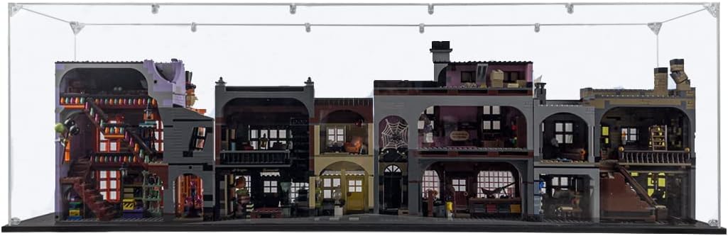 Acrylic Display Case Compatible for LEGO Diagon Alley #75978, Dustproof Display Case (Case Only) (Lego Sets are NOT Included)