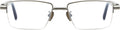 Cyxus 100% Really Buffalo Horn Glasses Pure Titanium for Men Rimless Square Glasses 8135 Space Silver