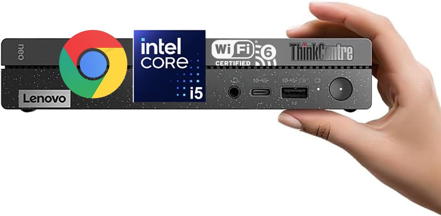 Lenovo ThinkCentre Neo 50q Gen4 Chromebox Mini PC | i5-13420H (8 Cores, Up to 4.6GHz) | 8GB RAM, 128GB SSD | ChromeOS Flex | WiFi 6, RJ45