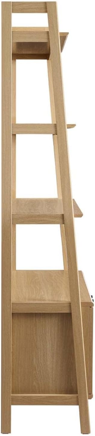Modway 33' Bookshelf Display Case in Oak