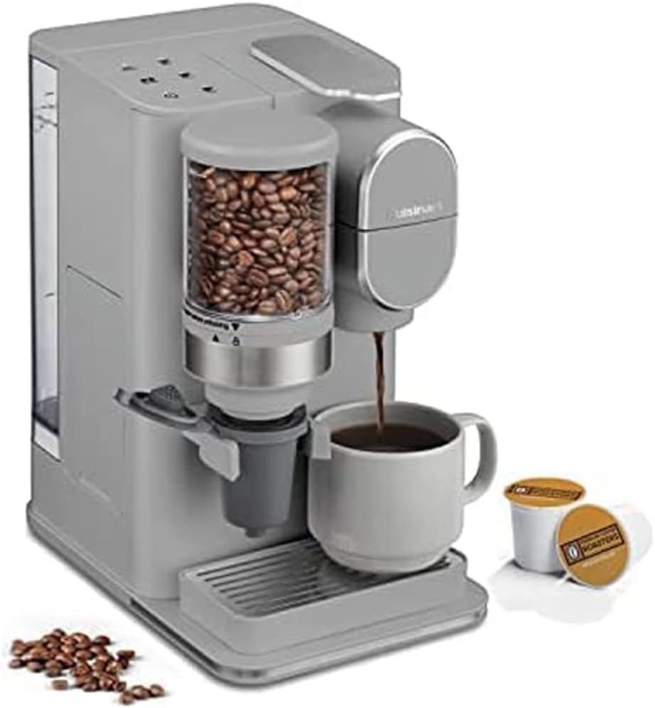 Cuisinart DGB-2G Conical Burr Grind and Brew Single-Serve Coffeemaker Gray Bundle with 1 YR CPS Enhanced Protection Pack