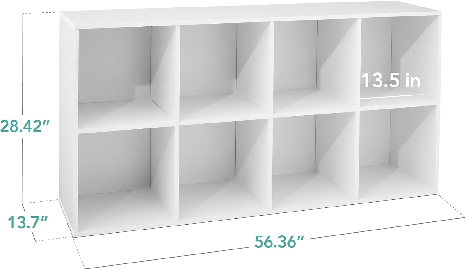Best Choice Products 8-Cube Storage Organizer, 13.5in Shelf Opening, Bookcase, Display Shelf, Customizable w/ 2 Removable Back Panels – White