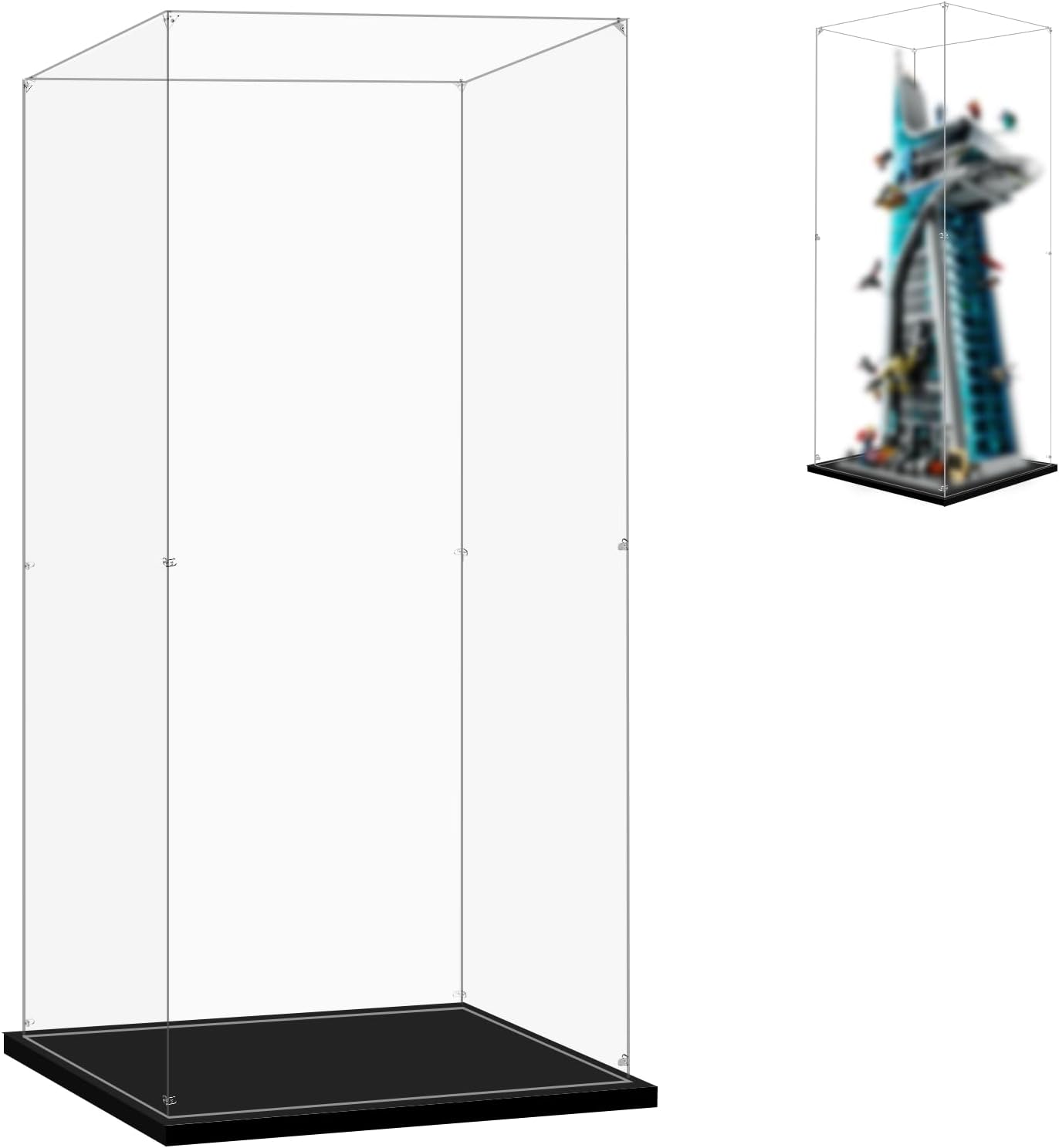 Display Case for Lego 76269 Avengers Tower, 15.74x13.38x36.22inch (40x34x92cm), Protect Your Collectibles from Dust with a Clear Showcase