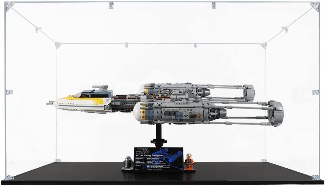 Acrylic Display Case Compatible for LEGO Y-Wing Starfighter #75181, Dustproof Display Case (Case Only) (Lego Sets are NOT Included)