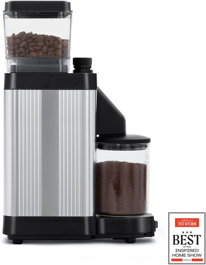 Technivorm Moccamaster 49520 KM5 Burr Coffee c, Polished Silver & Technivorm 59691 KB Coffee Brewer, 40 oz, Brushed silver, 6.5'D x 12.75'W x 14'H