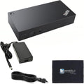 40A90090US Dock Dual Monitor Bundle with 90W AC Adapter + Microfiber Cloth (Renewed)