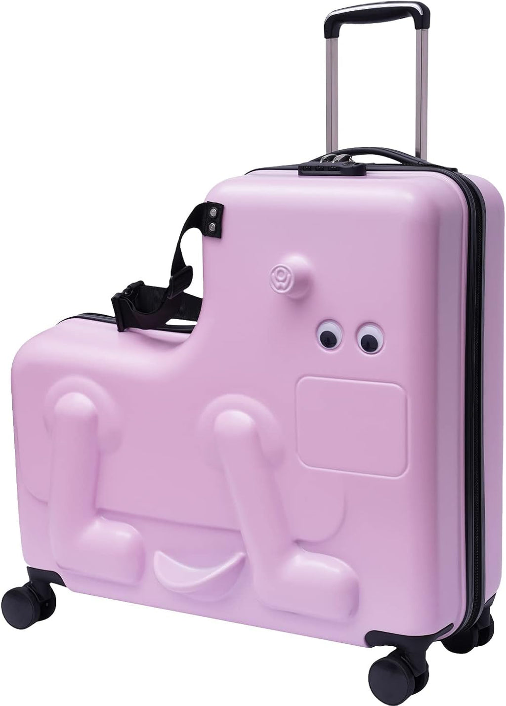 DNYSYSJ 24 Inch Children's Ride-On Suitcase, Trolley with Universal Wheel, Waterproof Unisex Boys Girls Travel Case with Lock, Rideable Luggage, ABS+PC, Aged 6-12 Years Old