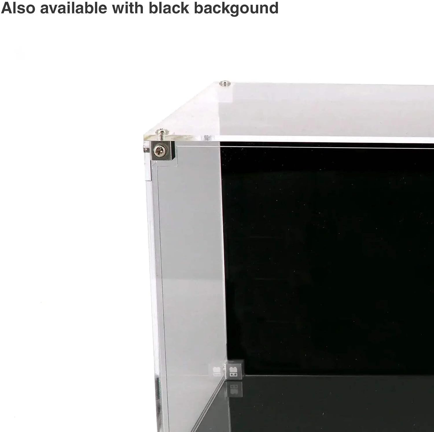 Display Case Compatible with Lego 21348 - Dungeons & Dragons: Red Dragon's Tale - Acrylic Dustproof Showcase with Black Back Panel - Set Not Included