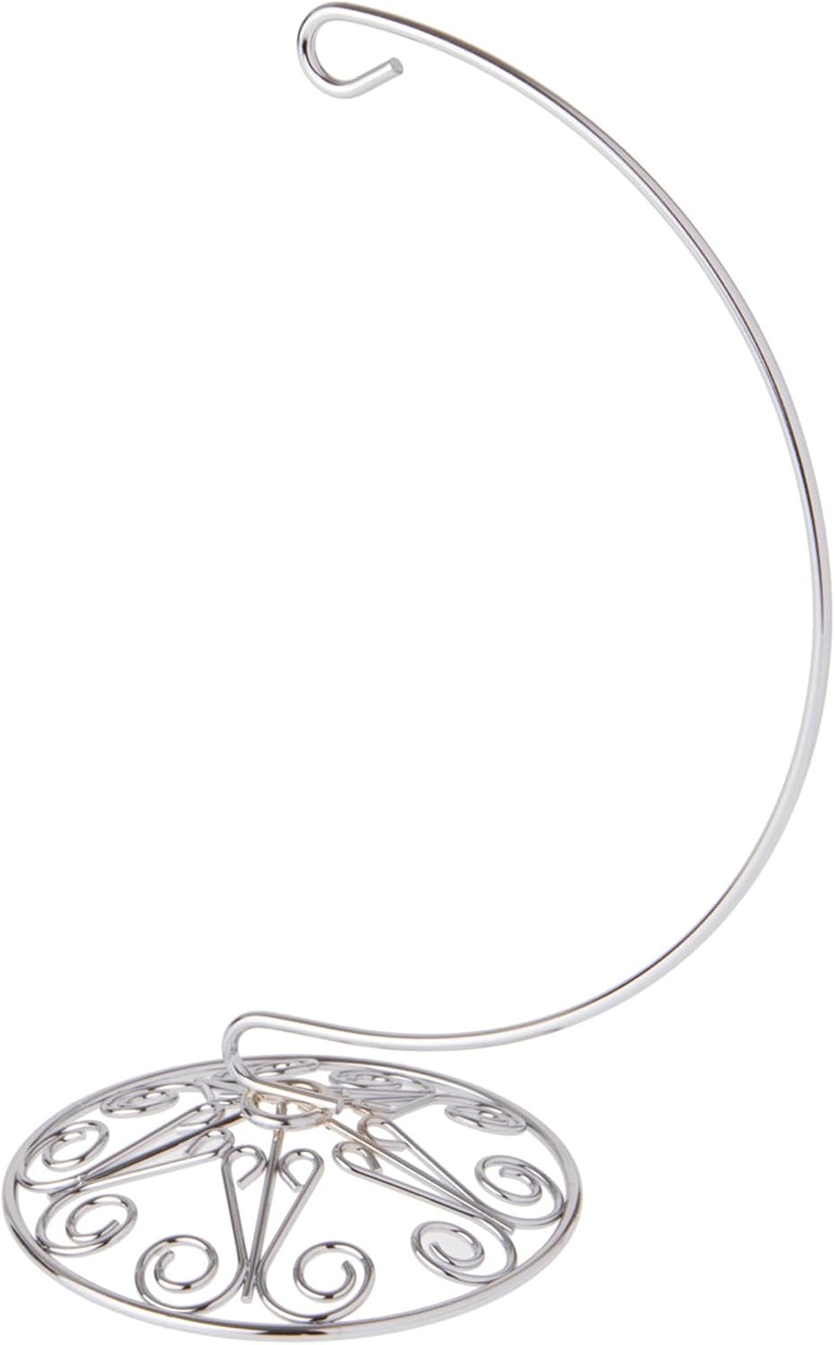 Bard's Ornate Silver Ornament Stand, Medium, 8.25' H x 4' W x 4' D, Pack of 12