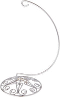 Bard's Ornate Silver Ornament Stand, Medium, 8.25' H x 4' W x 4' D, Pack of 12
