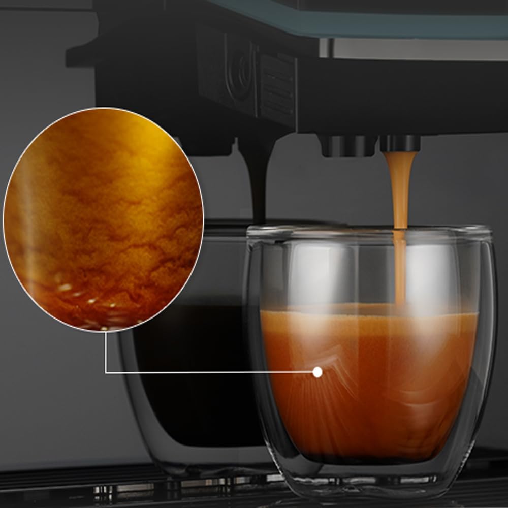 DR.COFFEE C12 Fully Automatic Coffee Machine, Espresso Machine With Ceramic Flat Burrs, 9 Grind Size Options, 7' HD Large Touchscreen, 4 Water Tank for Office Use
