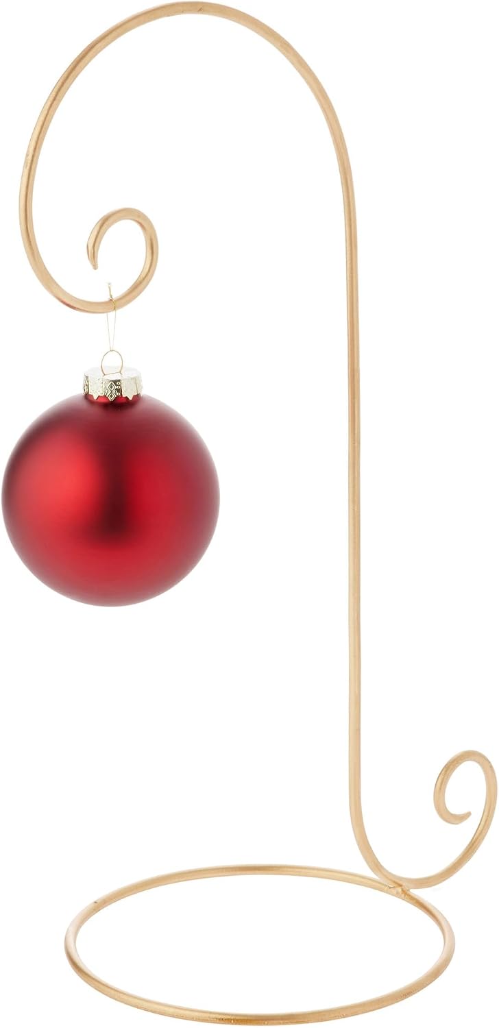 Bard's Wrought Iron Gold-Toned Ornament Stand, 18' H x 7.5' W x 10.25' D, Pack of 5