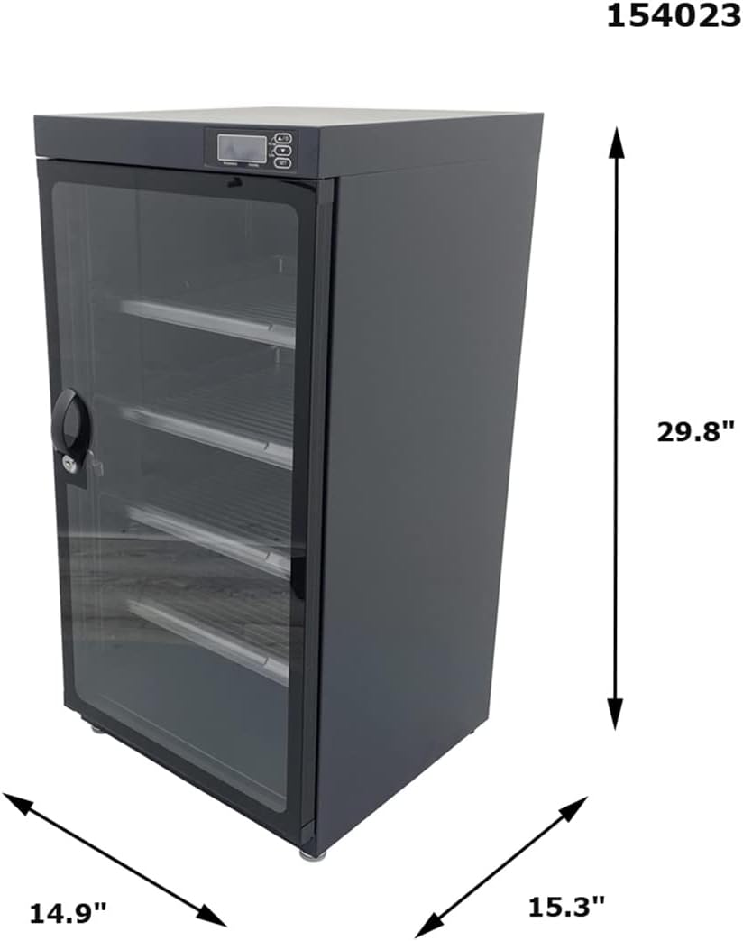 100L 5 Layers Electronic Dry Cabinet Camera Storage Dehumidify Cabinet 100-240V Noiseless and Energy Saving for Camera and Lenses Automatic Digital Camera Storage Dry