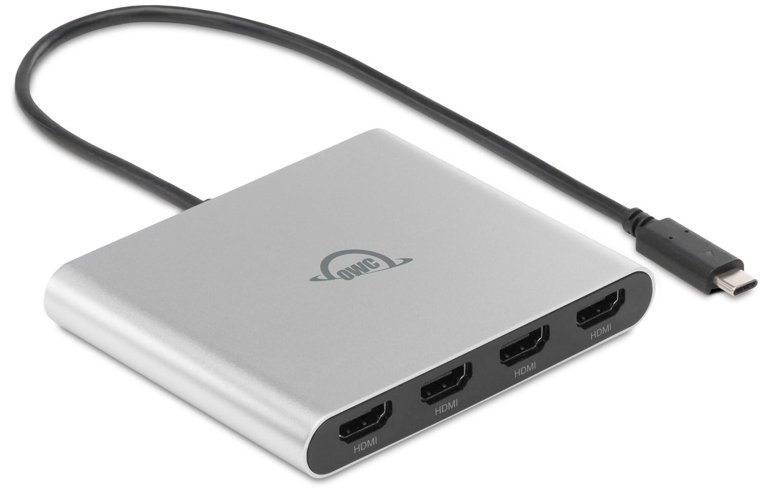 OWC USB-C Quad HDMI 4K Display Adapter with DisplayLink for Apple Silicon M1/M2/M3/M4 or Any Mac or PC with USB-C or Thunderbolt