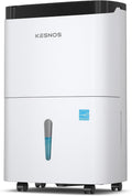 Kesnos 150 Pints Energy Star Dehumidifier with Pump for Space Up to 7500 Sq. Ft - Dehumidifier for Basement with Drain Hose, 1.85 Gal Water Tank, Handle, Self-Drying, Idear for Home, Office