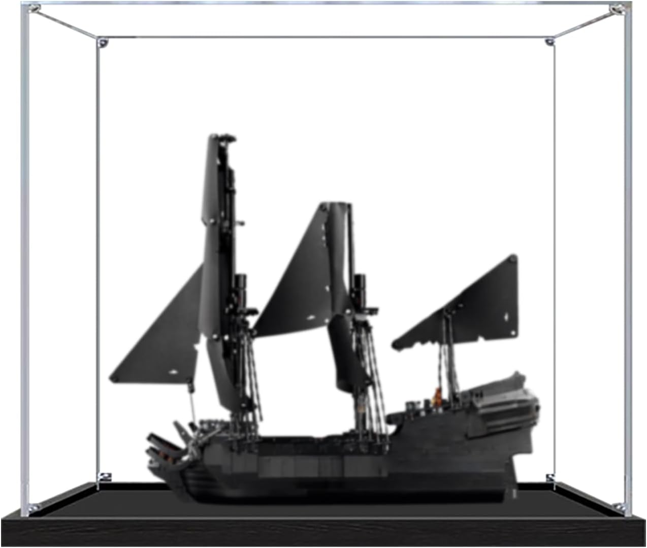 Captain Jack Sparrow's Pirate Ship Acrylic Display Case for Lego 10365 Transparent Dustproof Storage Box (Model Not Included) (Transparent 2mm)