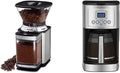 Cuisinart DBM-8 Supreme Grind Automatic Burr Mill, Stainless Steel & DCC-3200P1 Perfectemp Coffee Maker, 14 Cup Progammable with Glass Carafe, Stainless Steel