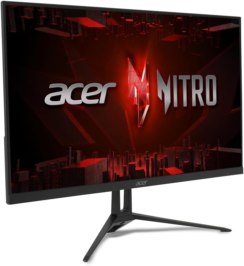 acer Nitro 27 Inch Full HD 1920 x 1080 IPS Gaming Monitor | AMD FreeSync Premium | 200Hz Refresh | Up to 0.1ms | Tilt | One Display Port 1.2 & One HDMI 2.0 | KG273 X1bmipx