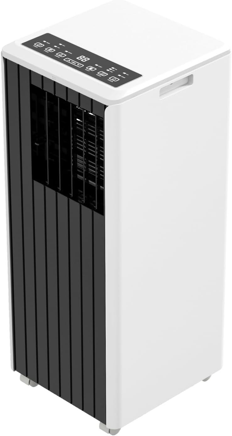 Portable Air Conditioners 8000 BTU, 3-in-1 Portable AC Unit with Dehumidifier and Fan, Ultra Quiet Room Air Conditioner for Up to 350 Sq.Ft, Remote Control, 24H Timer, Washable Filter