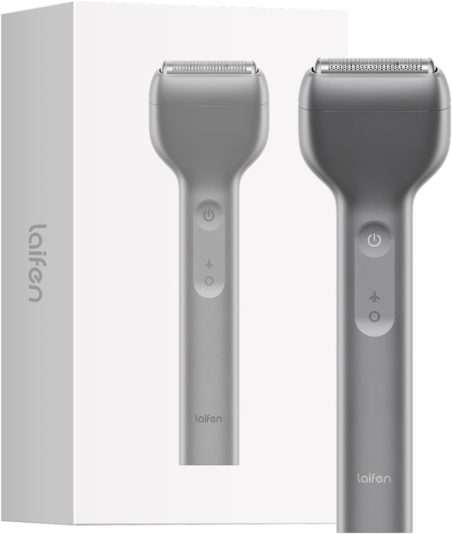 Laifen T1 Pro 1-Blade Electric Shaver - Stubble Edition, Gentle Daily Shaver for Short and Sparse Beard, 12,000 Cuts/Min, 120-Min Runtime, Wet & Dry Razor, IPX7 Waterproof (Space Gray)