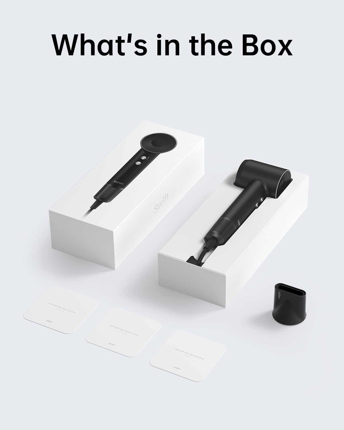 Laifen Swift Hair Dryer, High Speed 200M Ionic Blow Dryer with 110, 000 RPM Brushless Motor for Fast Drying, Low Noise, Hairdryer with Magnetic Nozzle, HD500
