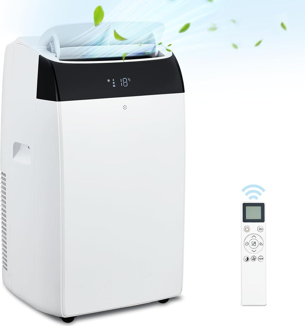 14000BTU Portable Air Conditioners with Remote Control and 24H Timer, KOKEBREN 3 IN 1 Low Noise Portable AC Unit with Dehumidifier and Fan, up to 750Sq. Ft. For Bedroom, Living Room, Office