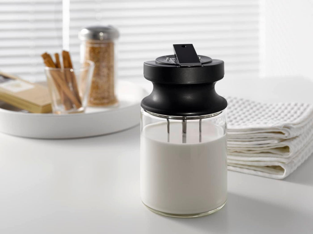 Miele MB-CVA 6000, Pre-Installed Glass Milk Container for Miele CVA 6000 Fully Automatic Coffee Machines, 33.8 oz capacity