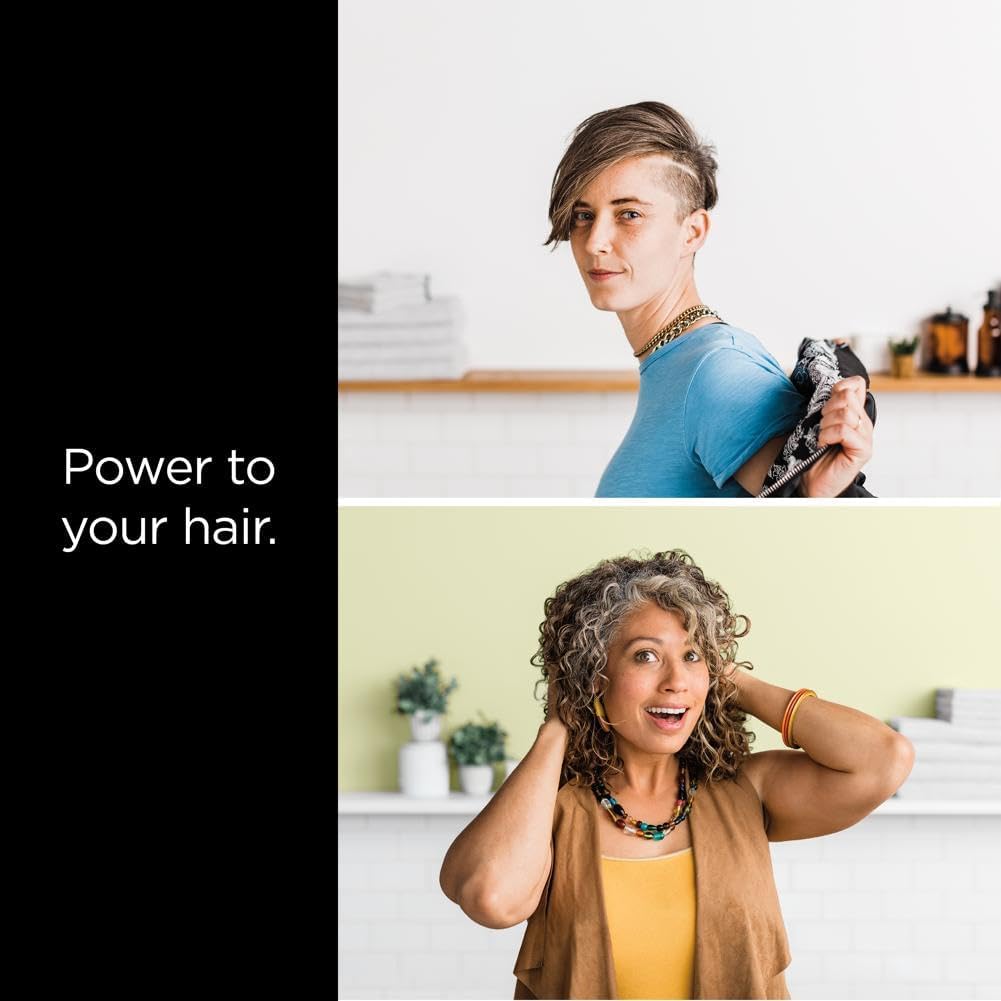 Shark HD120BRN Blow Dryer HyperAIR Fast-Drying with IQ 2-in-1 Concentrator, Styling Brush, and Curl-Defining Deep Diffuser Attachments, Ionic, No Heat Damage, for All Hair Types, Stone