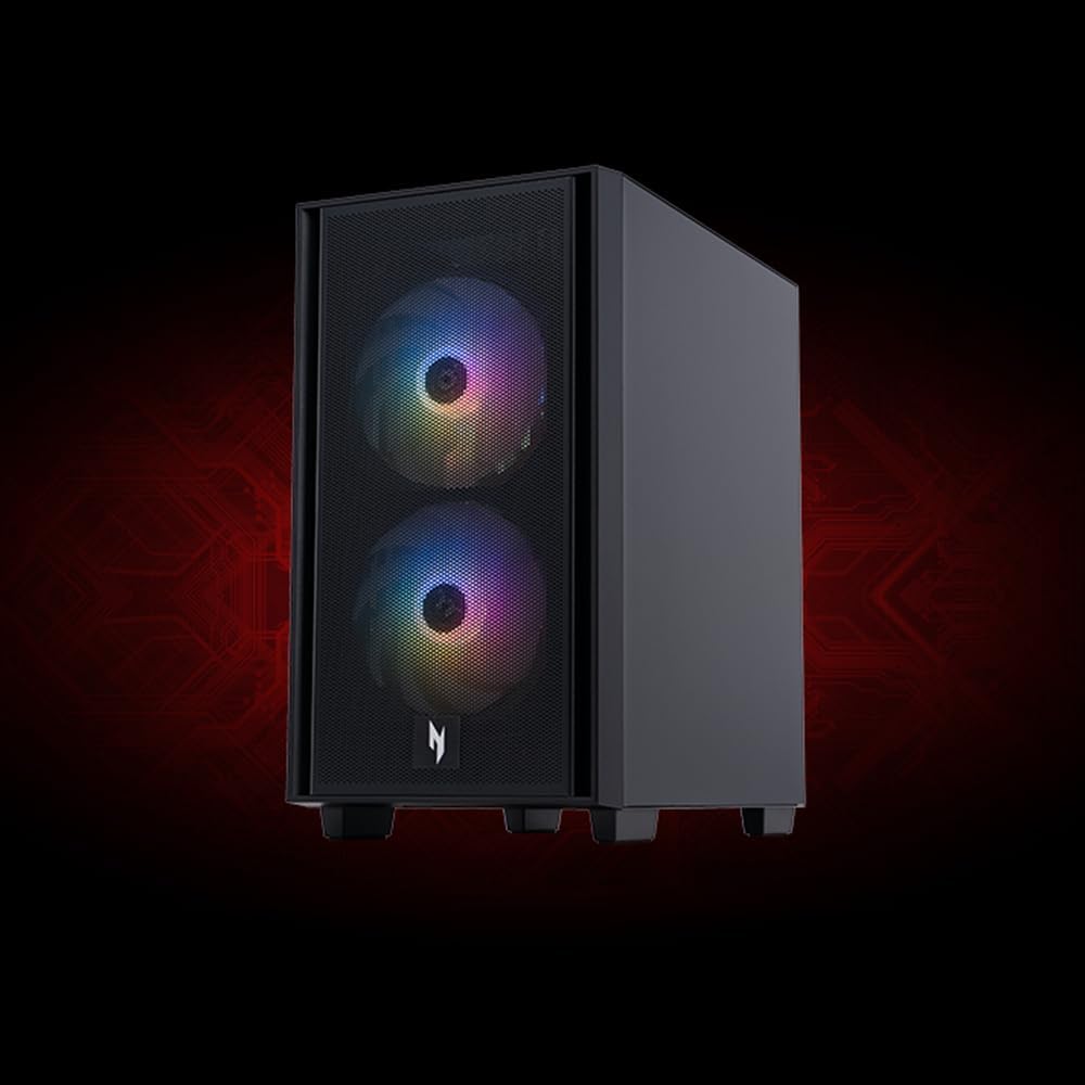 acer Nitro 60 N60-640-UR21 Gaming Desktop | Intel Core i5-14400F 10-Core Processor | NVIDIA GeForce RTX 5060 Graphics (614 AI Tops) | 16GB DDR5 | 1TB PCIe Gen 4 SSD | Wi-Fi 6 | Gigabit Ethernet