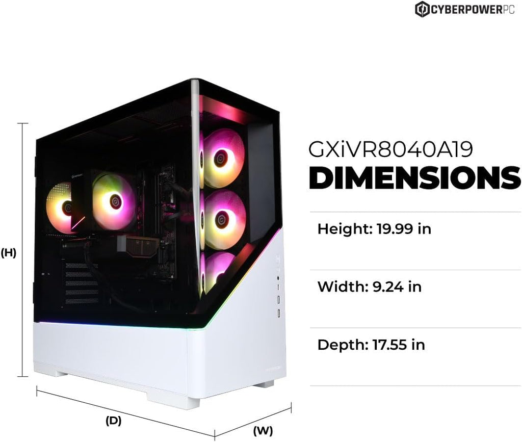 CyberPowerPC Gamer Xtreme Gaming PC, Intel Core i7-14700F 2.1GHz, GeForce RTX 5060 Ti 8GB, 16GB DDR5, 1TB PCIe 4.0 SSD, WiFi Ready & Windows 11 Home (GXiVR8040A19)