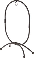 Bard's Oval Shaped Black Wrought Iron Ornament Stand, 11' H x 7.25' W x 7.25' D, Pack of 10