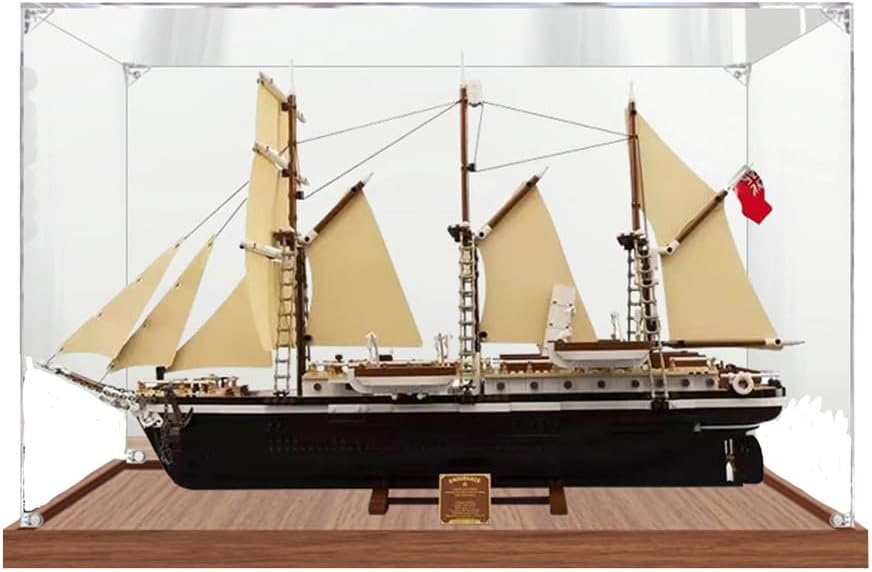 Acrylic Display case Designed for Lego 10335 The Endurance Ship Clear Dustproof Box for Brick Models and Figures 3mm Thick Acrylic 2cm Raised Base (Bricks Not Included)